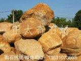  供應廣東草坪點綴黃蠟石、園林工程造景石