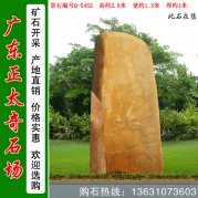  2.8米寬黃蠟石校園刻字石文化石 編號Q-5452